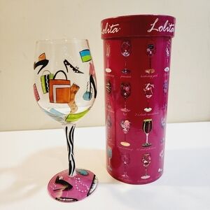 LOLITA Love my wine " what is your moment" wine glass Collection